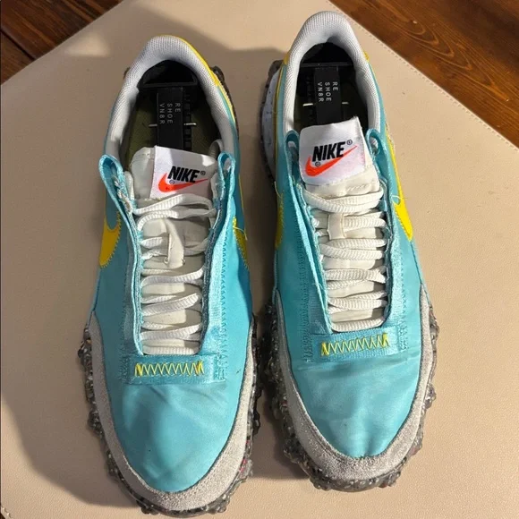 Nike Turquoise & Yellow Waffle-Inspired Sneakers - Picture 7 of 10